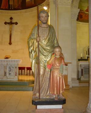 Statue de Saint Joseph, Eglise de Nazareth, Terre Sainte. Statue de Saint Joseph, Eglise de Nazareth, Terre Sainte.