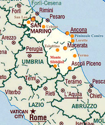 Carte de la terre des Marches ( italie) Carte de la terre des Marches ( italie)