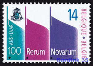 Timbre édité en 1991 pour le centenaire de Rerum Novarum