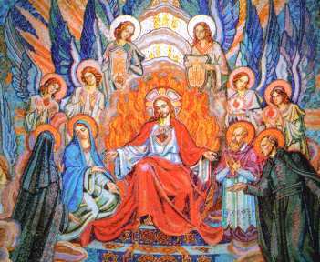 Paray le monial, chapelle du père de la Colombière, vision de ste Marguerite Marie demandant la fête du Sacré Coeur Paray le monial, chapelle du père de la Colombière, vision de ste Marguerite Marie demandant la fête du Sacré Coeur
