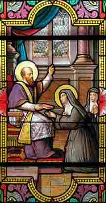 Saint François de Sales et Sainte Jeanne de Chantale, qu'il accompagna en tant qu'épouse, puis en tant que veuve et fondatrice de la Visitation
