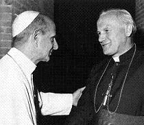 Paul VI et son futur successeur.