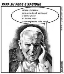 La foi et la raison sont deux ailes avec lesquelles l'esprit humain s'élance vers la contemplation de la vérité. La foi et la raison sont deux ailes avec lesquelles l'esprit humain s'élance vers la contemplation de la vérité.
