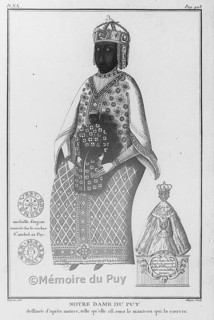 Le dessin ancien, seule trace visuelle de la statue d'origine. Le dessin ancien, seule trace visuelle de la statue d'origine.