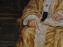 peinture de JP II, détail rosaire et bible peinture de JP II, détail rosaire et bible
