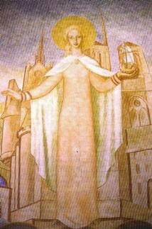 Sainte Geneviève de Paris, Vierge consacrée selon le rite de consécration des Vierges, par l'évêque de Paris. Elle gérait le patrimoine de ses parents ( c'est ainsi qu'elle utilisa sa fortune et ses terres pour défendre la ville), elle ne vivait pas dans une communauté, tout en ayant une vie de consécration publique. Une des plus anciennes consacrée dans le monde dont on connaisse bien la vie séculière.