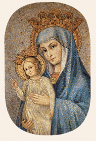 Le 8 décembre 1981, le pape Jean Paul II bénit une reproduction de "Mater Ecclesiae" (Marie mère de l'Eglise), placée au-dessus de la place saint Pierre de Rome. Le 8 décembre 1981, le pape Jean Paul II bénit une reproduction de "Mater Ecclesiae" (Marie mère de l'Eglise), placée au-dessus de la place saint Pierre de Rome.