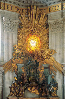 L'Esprit Saint descendant sur la chaire de Pierre, Basilique st Pierre de Rome