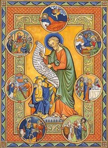 icône Les sept douleurs et allégresses de Saint joseph, art monastique de Flavigny.