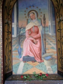 Mater admirabilis, Rome, Trinité des Monts : Marie attend le sauveur, est-elle déjà enceinte ou juste avant l'Annonciation, ses outils de travail indique déjà la femme en sa demeure d'épouse et au travail, en cette période où elle seule sait la conception du divin Sauveur en elle, et où Joseph l'ignore encore. Mater admirabilis, Rome, Trinité des Monts : Marie attend le sauveur, est-elle déjà enceinte ou juste avant l'Annonciation, ses outils de travail indique déjà la femme en sa demeure d'épouse et au travail, en cette période où elle seule sait la conception du divin Sauveur en elle, et où Joseph l'ignore encore.