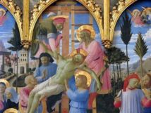 Une tout autre vision du salut. La croix glorieuse n'est pas " lumineuse" ou " positivée" au sens humain du terme. Elle est glorieuse par l'Amour et le sacrifice du Rédempteur; l'échelle de la descente de Croix ( ici, une oeuvre de Fra Angelico) est le chemin inverse de l'échelle du succès version développement personnel. Une tout autre vision du salut. La croix glorieuse n'est pas " lumineuse" ou " positivée" au sens humain du terme. Elle est glorieuse par l'Amour et le sacrifice du Rédempteur; l'échelle de la descente de Croix ( ici, une oeuvre de Fra Angelico) est le chemin inverse de l'échelle du succès version développement personnel.